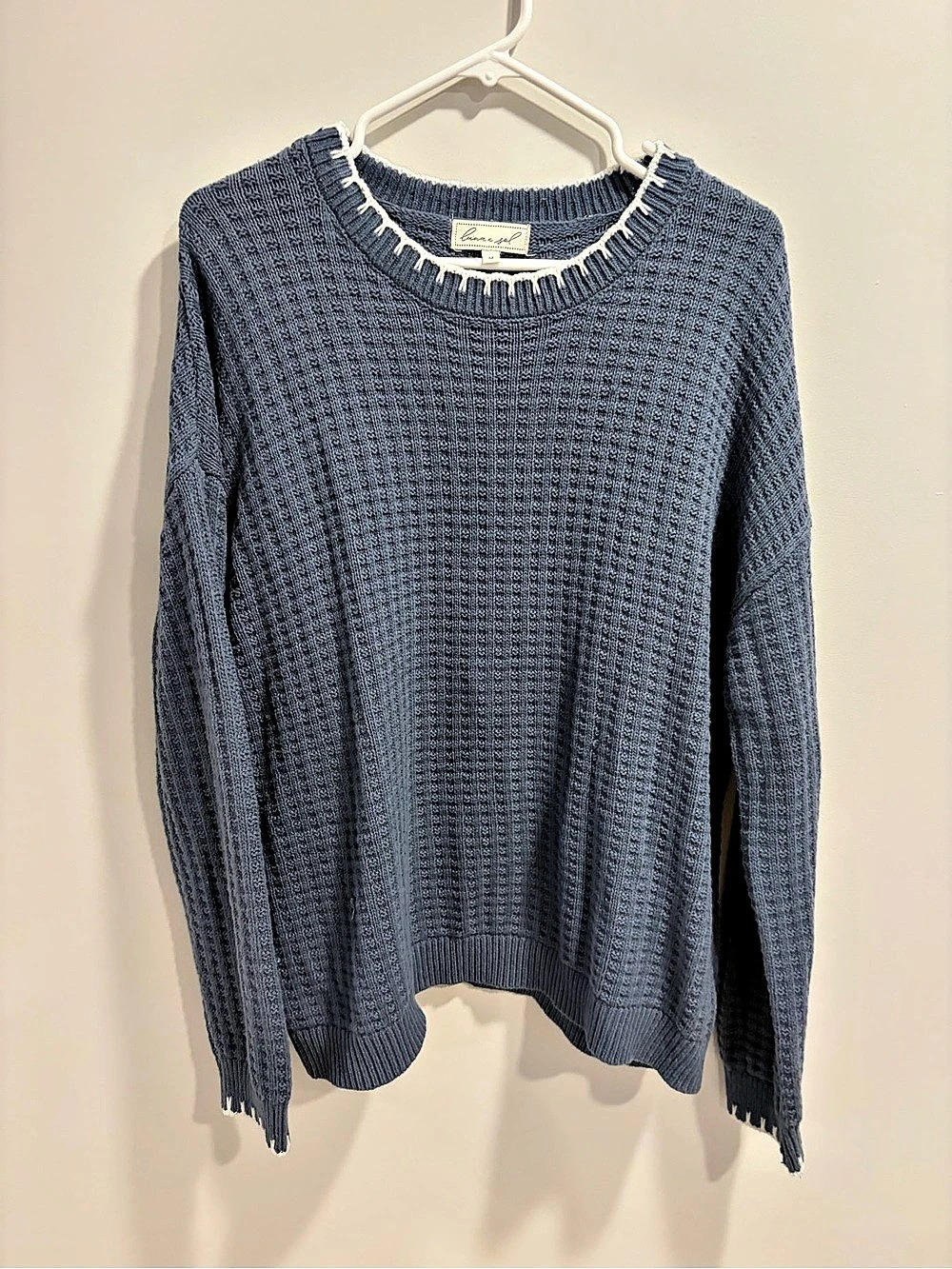 Luna Sol Blue Crew Neck Sweater Size Medium